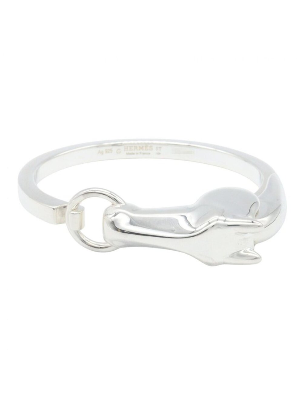 Hermes Bangle Gallop 925 Sterling Silver Bracelet